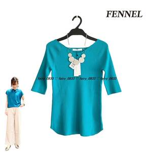 新品【送料無料】定価12000円■スコットクラブ FENNEL フェンネル■ 絶妙デザイン美人ネック...♪着回し自在☆ラグランリブトップス