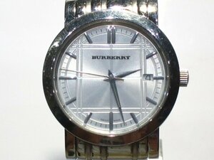 ★特価品■BURBERRY バーバリー■BU1350■SS■クオーツ■メンズ■シルバー文字盤■腕時計■中古品■箱・ケース付き★