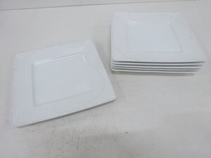 ys7193936; Noritake　ホワイト　スクエアプレート6枚セット（26センチ）【道】