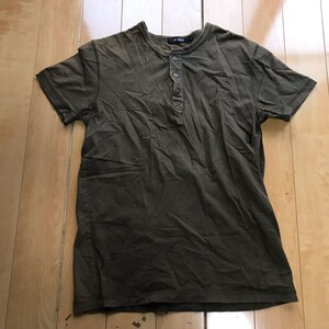 ビームス ヘンリーネックTシャツ 109-1-313 カーキ M