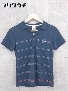 ◇ le coq sportif ルコックスポルティフ 半袖 ポロシャツ サイズM ネイビー レディース