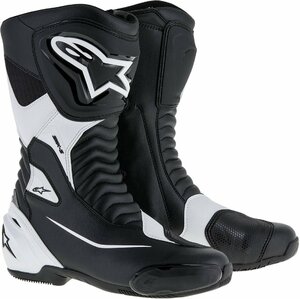 US 11.5 / EU 46 - ブラック/ホワイト - ALPINESTARS アルパインスターズ SMX S ブーツ