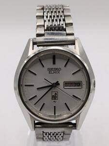 ☆SEIKO セイコー ELNIX エルニクス 電磁テンプ式【0703-8010】シルバー文字盤 メンズ クォーツ腕時計 不動品☆