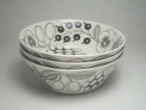 【新品】３点 アラビア パラティッシ ボウル 13cm ARABIA Paratiisi bowl カイピアイネン