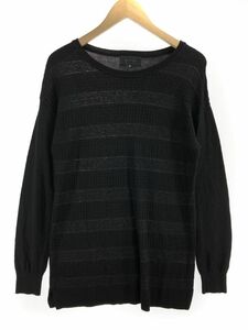 UNTITLED アンタイトル カットソー size2/ブラック ◇■ ☆ djb6 レディース