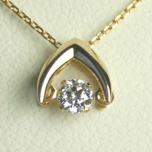 ダイヤモンド ネックレス 一粒 ゴールド 0.3カラット 鑑定書付 0.32ct Dカラー SI1クラス 3EXカット GIA