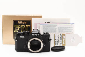 元箱 取扱説明書 値札付 ★極上美品★ Nikon ニコン FM2N New FM2 ブラック Black ボディ Body SLR 35mm フィルムカメラ 一眼レフ (4351)