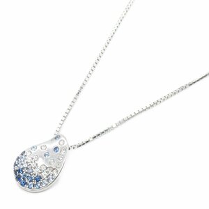 スタージュエリー サファイア ダイヤ ネックレス ブランドオフ STAR JEWELRY K18WG（ホワイトゴールド） ネックレス K18WG 中古 レディー