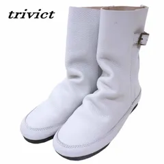 trivict トリビクト ミドル丈レザーブーツ 37 WHT