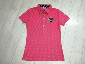 美品/FILA/フィラ/GOLF/ゴルフ/ポロシャツ/水玉/ドット柄/ウェア/レディース