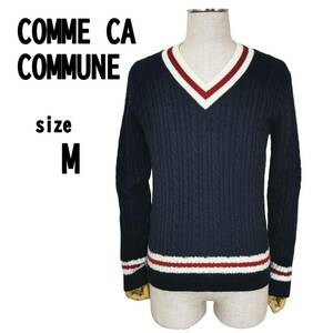 【M】COMME CA COMMUNE コムサコミューン メンズ Vネックニット