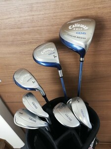 レディース キャロウェイ ジェムズ callaway GEMS ALDILA フレックスW 7本　1w/7w/5H/7I/9I/SW/CH レディスゴルフ 右利き