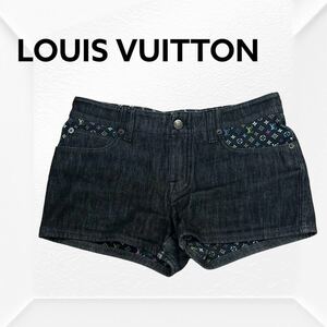 高級 LOUIS VUITTON ルイヴィトン 09SS モノグラム デニム ショートパンツ レディース WOPA26DAZ