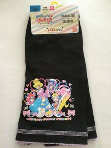 トロピカルージュプリキュア　スパッツ　130　黒　薄紫ふちどり　