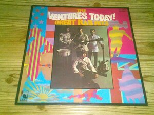 LP：THE VENTURES TODAY! GREAT R&B HITS ザ・ベンチャーズ 狂熱のR&Bヒッツ：赤盤：ペラジャケ