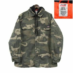 サイズ M/M GENUINE Dickies ディッキーズ フェイクレイヤード ワーク シャツ ジャケット カモ柄 パーカー 上着 アウター 古着 2N1790