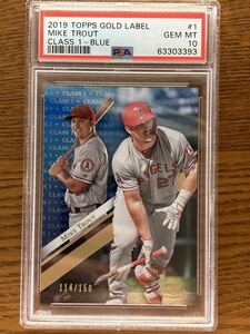 2019 Topps Gold Label 1 Mike Trout Class 1-Blue