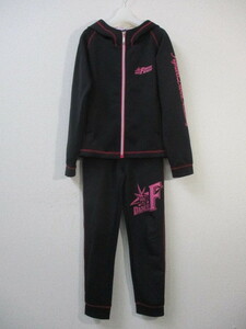 日本ハムファイターズ　Fighters Dance Academy　ジャージ　上・下　フード　１４０サイズ　ブラック・ピンク　女の子