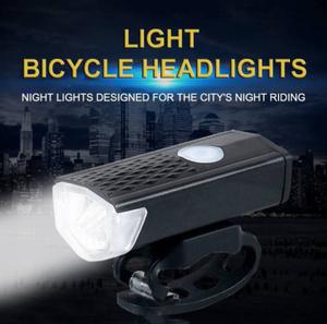 USB充電式　バイクライト　300ルーメン　3モード　自転車フロントライト　ランプ　バイクヘッドライト　サイクリング　LED　懐中電灯