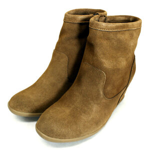 MINNETONKA(ミネトンカ) Side Zip Hidden Wedge(サイドジップヒドゥンウェッジブーツ) #84063 DUSTY BROWN レディース MT376-5(約22cm)