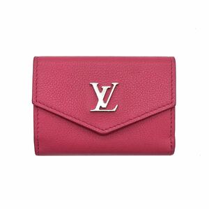 ルイヴィトン LOUIS VUITTON ポルトフォイユ ロックミニ ピンク 3つ折り財布 定番 可愛い コンパクト シルバー レザー 専用箱 保存袋 人気