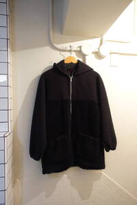 ◎tricot コムデギャルソン　フリース　切り替え　ジャケット　フード　21ＡＷ　定価49500円　サイズＭ　TH-J203