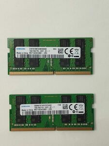 ノートパソコン用　メモリ　SAMSUNG　16GB 2Rx8 PC4-2400T-SE1-11 16GB×２　合計32GB　BIOS動作確認済み (４)
