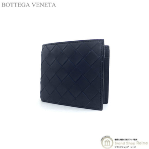 ボッテガ ヴェネタ （BOTTEGA VENETA） イントレチャート コンパクト コインパース付き 二つ折り 財布 605722 スペース メンズ（新品）