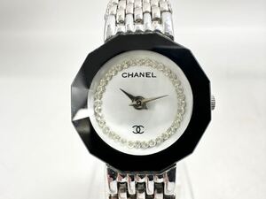 【12A45】 1円スタート CHANEL / XN 50713 シャネル 白色文字盤 クオーツ デイト レディース 腕時計