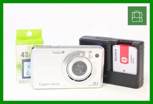 【同梱歓迎】【動作保証・点検済】到着後即使える■良品■SONY Cyber-shot DSC-W220■バッテリー・チャージャー・4GB SDカード付き■YYY604