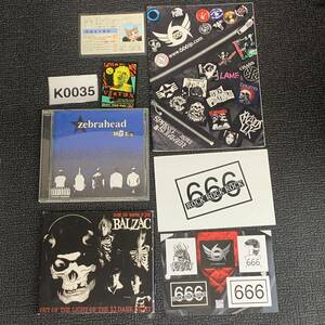 1000円スタート　ハードコア　BALZAC ZEBRAHEAD CD 大阪パンクショップ666　カタログ　ステッカー　なめ猫　免許証　Y-K0035