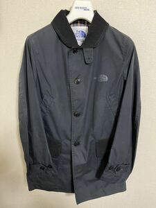 junya watanabe THE NORTH FACE ステンカラーコート ウインドストッパー ジュンヤワタナベ ナイロンジャケット ネイビー　XS 正規品　美品