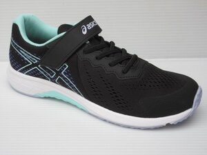 セール asics 19.0cm マジック式 アシックス レーザービーム RI-MG 1154A169 002 黒/ミント 子供 キッズ 女の子 スニーカー 通学 上履き