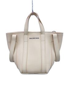 BALENCIAGA◆エブリデイトート/XS/ハンドバッグ/レザー/BEG/672793.9560.P.535269