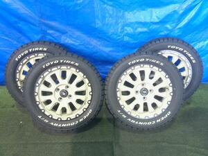 K230773 中古タイヤ　ホイール付き　165/65Ｒ15　OPEN COUNTRY 2023年製　AVENTURA 15インチ　4穴　個人宅不可 