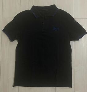 プラダ メンズ 半袖 ポロシャツ 46 Ｍサイズ PRADA POLO SHIRTトップス シャツ 半袖シャツ ブラック メンズシャツ メンズポロ 星座