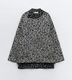 【新品・未使用】ZARA クロスオーバー ニット コート ポンチョ S-M