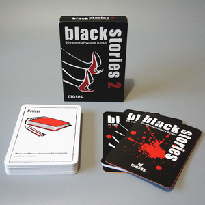 【美品】 カードゲーム black stories2 50 rabenschwarze Ratsel ドイツ語版 説明書付き ブラックストーリーズ２ 鳥肌の立つ“黒い”物語