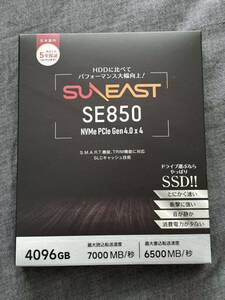 SUNEAST SSD M.2 NVMe PCIe Gen4 4TB SE850G7004T 未開封品です