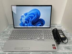 【訳あり】1円～ 富士通 LIFEBOOK AH50/G2 FMVA50G2SK［15.6型フルHD/AMD Ryzen 7 5700U/メモリ16GB/SSD512GB/DVD/Win11］送料無料■N6J682