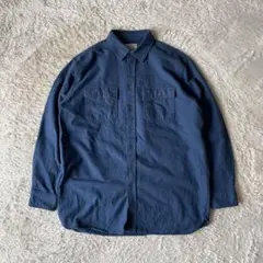 "L.L.Bean" chamois cloth shirt L blue