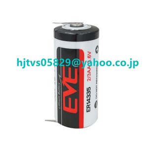 新品 EVE ER14335 3.6V PLC リチウム電池 交換用 リチウムイオン電池 チオニル塩化物電池 2/3AA 3.6V 1650mAh はんだ付けラグ