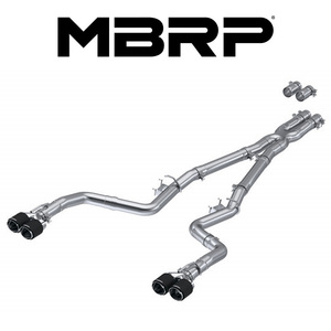 MBRP 2015-2024 ダッジ チャレンジャー SRT 6.4L V8 CAT-BACK レース エキゾースト カーボンファイバーTip 爆音 正規品