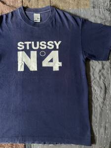 90s old stussy NO4 シャネルロゴ vintage Tシャツ ビンテージ ステューシー