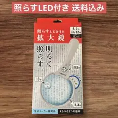 拡大鏡 照らす LED 付き 選べる3つの倍率 光学メーカー推奨品 匿名配送