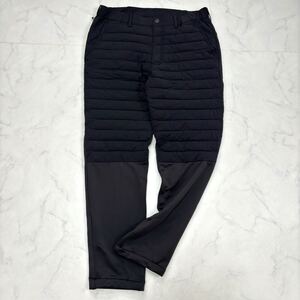 【美品/Lサイズ】23区GOLF ゴルフパンツ 中綿●裏起毛 ストレッチ 極暖 防寒 ウーブンパンツ ゴルフウェア ブラック メンズ ニジュウサンク