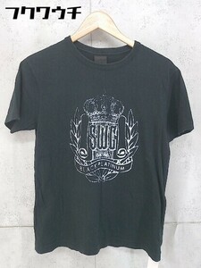 ◇ SWAGGER スワッガー 丸首 プリント 半袖 Tシャツ カットソー サイズM ブラック メンズ