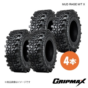 GRIPMAX/グリップマックス MUD RAGE M/T X タイヤ 4本 LT31×10.5R15 110K ブラックサイドウォール 6972435766094