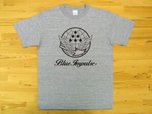 航空自衛隊 Blue Impulse 杢グレー 5.6oz 半袖Tシャツ 黒 XXL 大きいサイズ ミリタリー ブルーインパルス