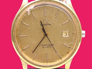 ■♪価格高騰!資産価値！ジャンクメンズビンテージ高級超レア！ OMEGA オメガ Seamaster シーマスターデート クオーツ